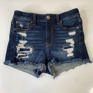 American Eagle high waisted distressed shorts